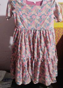 Tiered Floral Print Dress
