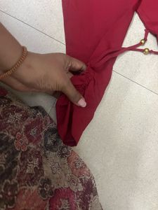 Dark Red Long Frock