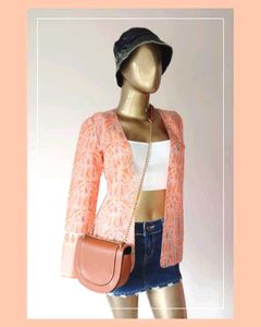 SOFT ORANGE PRINTED SUMMER BLAZER 💫✨