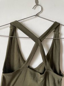 Olive Green Mini Dress