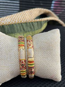 rajwada kundan Colorful Traditional Bangles