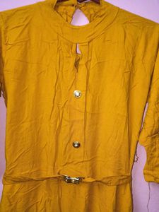 Mustard Yellow Midi Dress