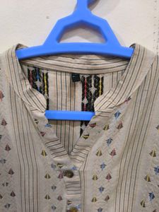Khaki shirt kurti