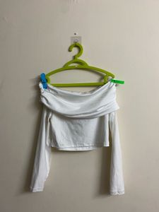 White off shoulder top
