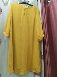 Mustard Yellow Midi Dress/Kurta