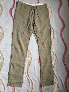 Olive Green Casual Pants