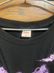 Lavender Graphic Black Sweatshirt