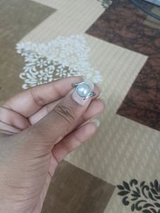 Pearl Stone Silver Ring
