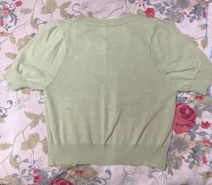Cute Green Embroidered Top