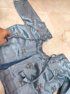 Grey Lehenga /Choli With Grand Sequence Work