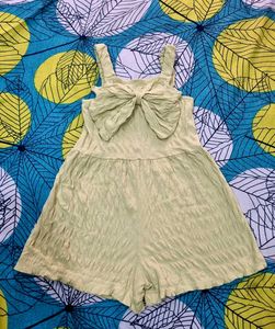 Cute Romper with Bow (lime green)