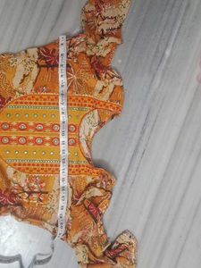 Yellow Floral Kurta Set nd Woollen Kurti