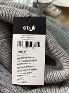 Gray Knit Sweater Dress