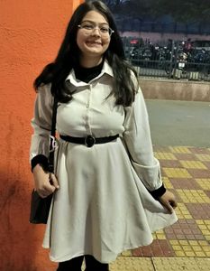 Cute Beige Mini Dress