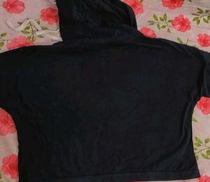 Black Hooded Tshirt
