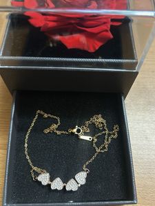 Forever Rose &amp; Four-Leaf Clover Necklace
