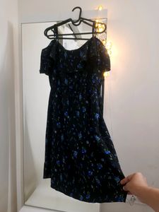 Price Drop : Black Floral Off shoulder Dress