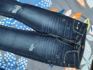 Denim Ribbed Jean For Women