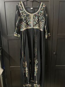 Embroidered Black Western Kurta