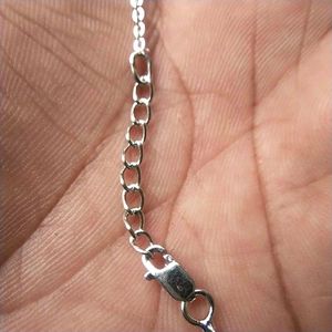 Pure Silver Rhodium Chain pendant Necklace