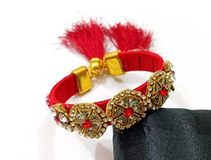 Red Yellow Tassel Bangle