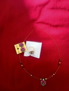 Pink And Green Combination Invisible Chain
