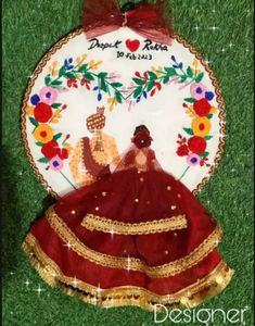 Custom Embroidery Hoop Wedding Gift
