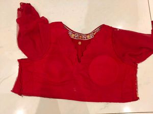 Embroidered Red Blouse