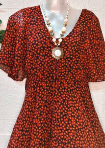 🎁Buy 2 Get 1 Free 🎁Red Floral Mini Dress