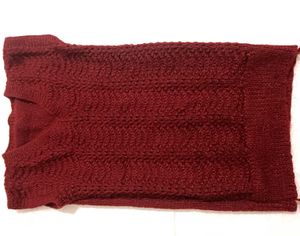 Burgundy Knit Sweater Vest