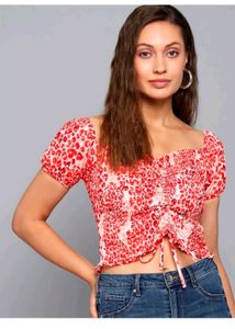 Floral Print Crop Top