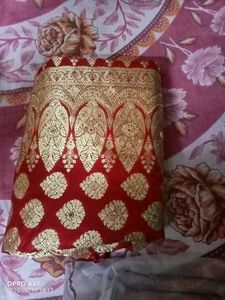 Bridal Maroon &amp; Gold Saree ♥️