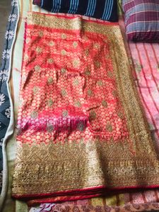 Brand New Silk Saree With Stone Work