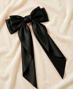 Black Satin Bow