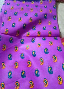 Red &amp; Blue Cotton Saree