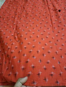 Red Print Button-Down Kurta♥️