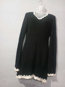 Black Woolen Kurta