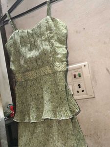 Green Floral Dress with Jacket
