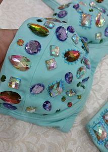 Embellished Bikini Top &amp; Bottom Set