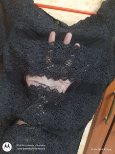 Fancy Black Net Top