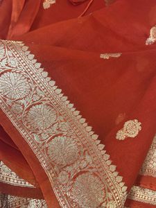 Elegant Red Banarasi Saree