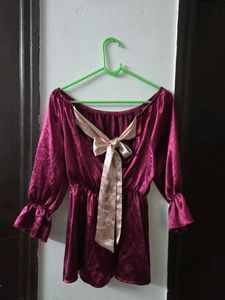 Chic light purple Off-Shoulder Top first S/M