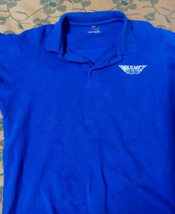 MEN POLO NECK DARK BLUE T-SHIRT