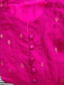 Magenta Button-Down Kurti