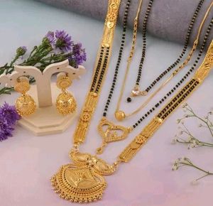Combo Of 4 Mangalsutra With Earrings💖