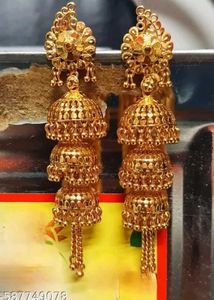 Golden Jhumka Earrings