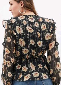 Floral Ruffle Blouse