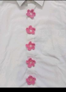 Crochet Flower Button Accessory