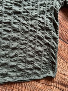 Olive Green Textured Crop Top