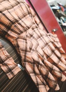 Pink Plaid Mini Dress